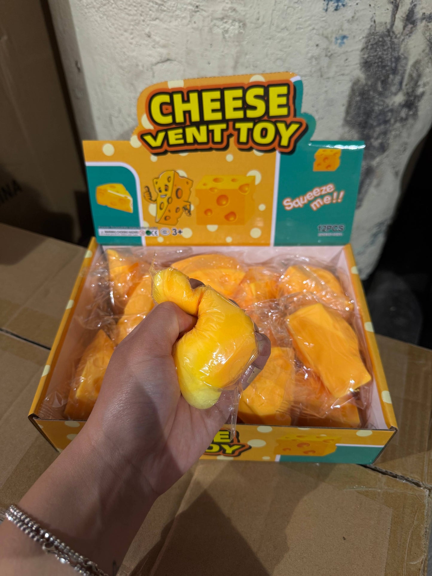 Squishy Triangle Toy Cheese