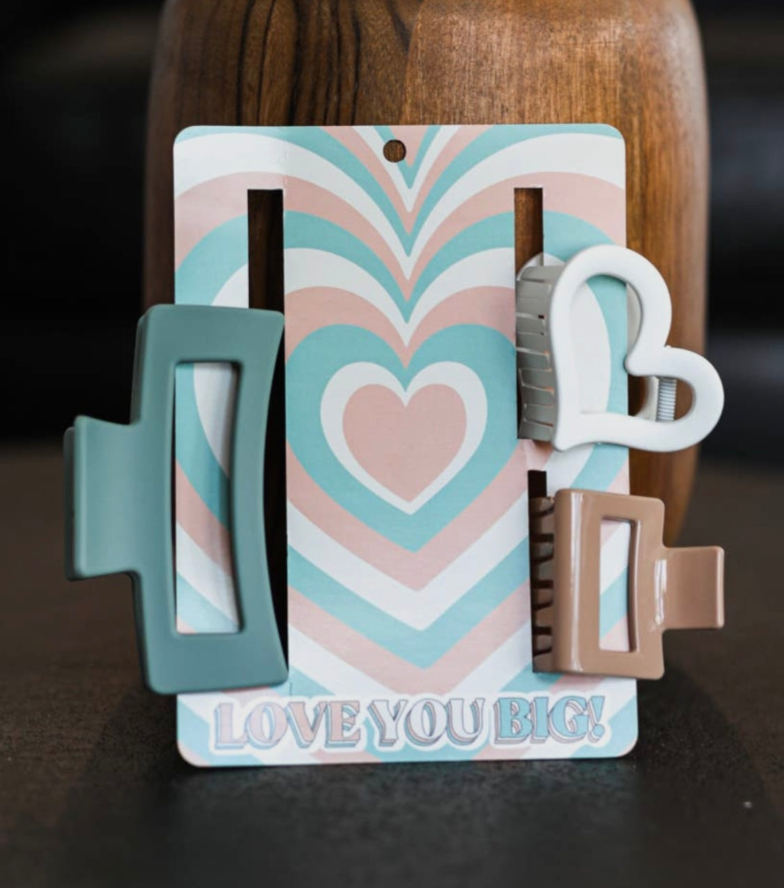 Love You BIG!! Hair Clip Set