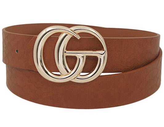 Snakeskin Pattern Faux Leather Belt