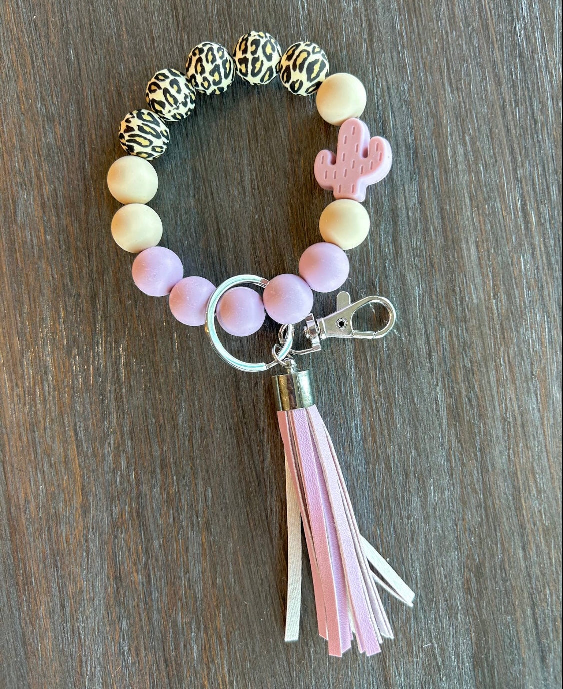 Cactus Western Wristlet Keychain