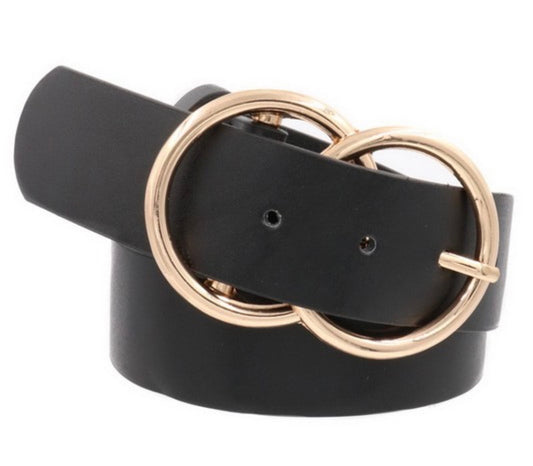 Black Double Ring Belts