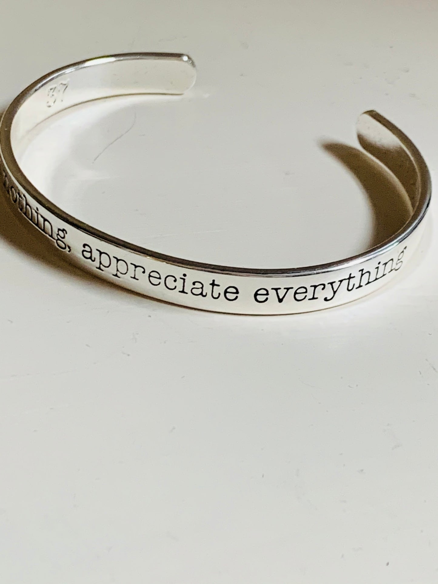 Expect nothing, appreciate everything bracelet
