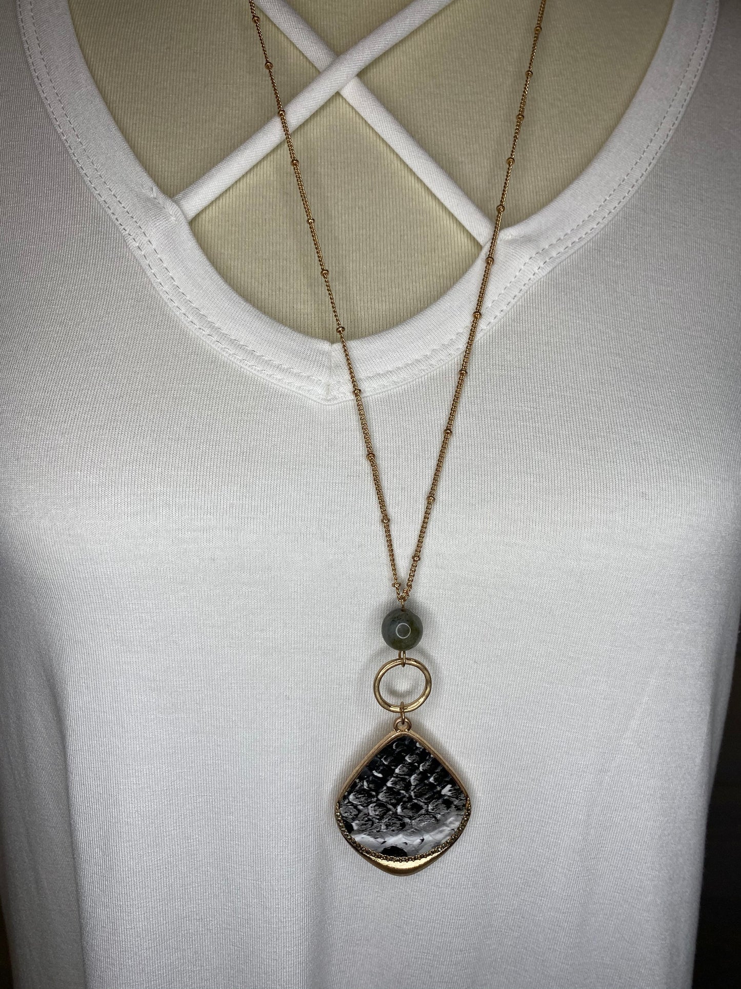 Snakeskin Necklace & Earring Set