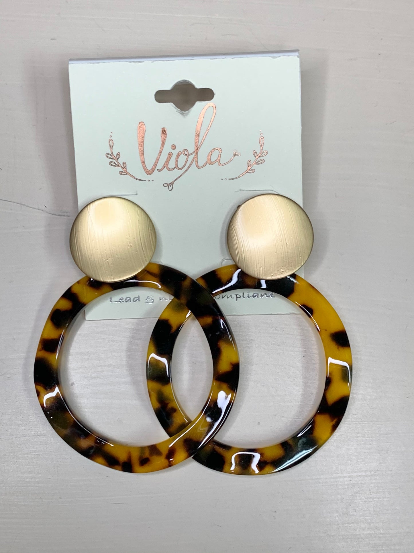 Leopard Dangle Earrings