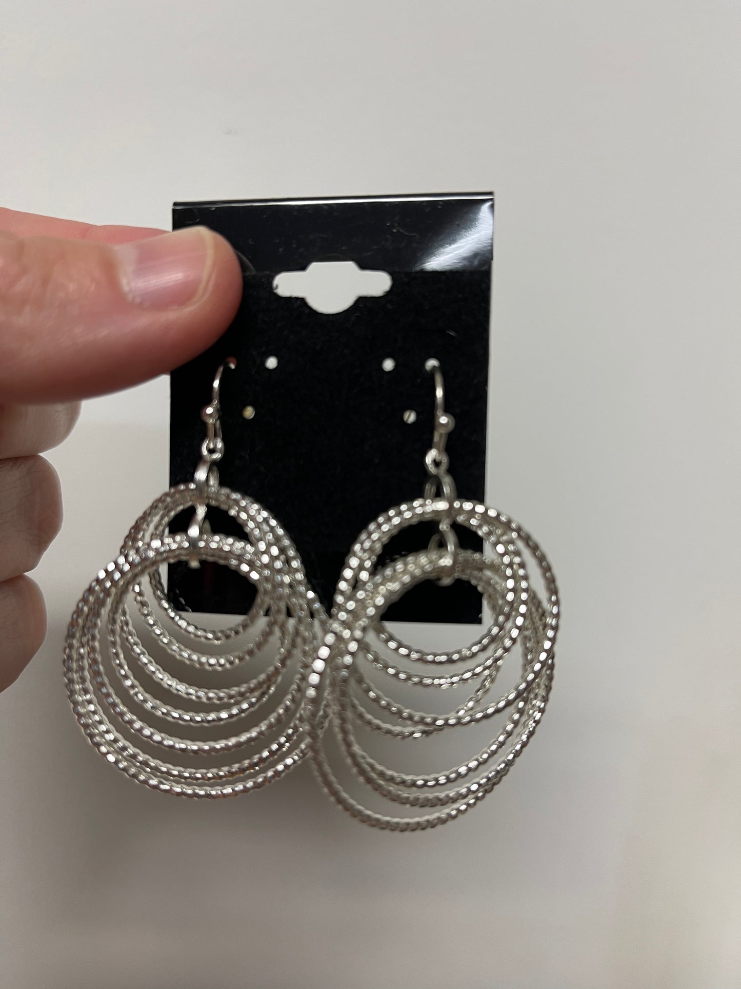 Infinity Circle Silver Earrings