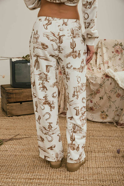 Western Print Joggers