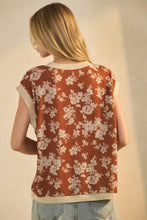Load image into Gallery viewer, Floral Printed Jacquard Knit Top