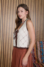 Load image into Gallery viewer, Perfectly Tied Crochet Knit  Vest