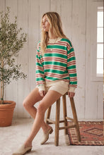 Load image into Gallery viewer, Oversized Terry Striped Sweatshirt