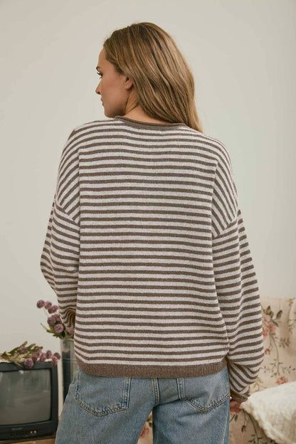 Just My Type Henley Sweater
