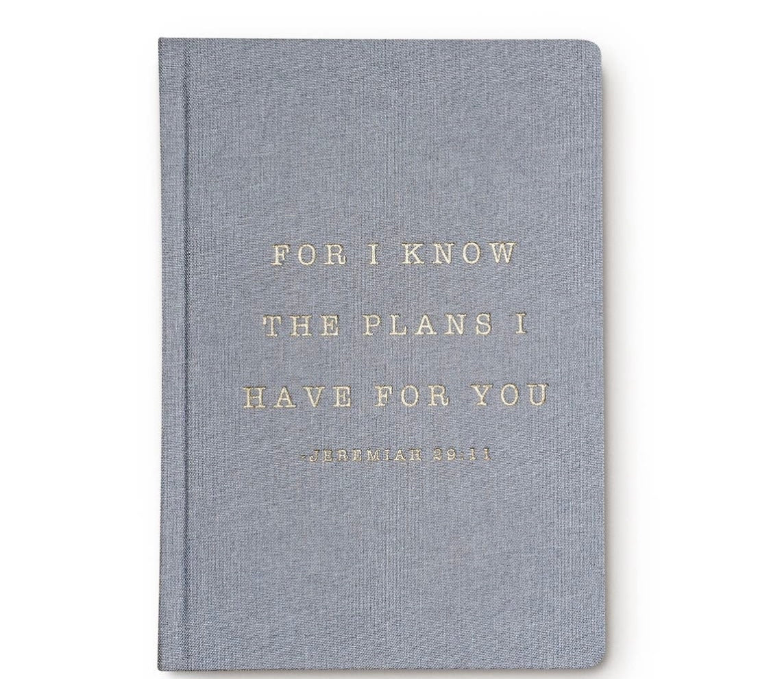 For I Know the Plans Fabric Journal