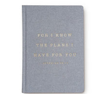 Load image into Gallery viewer, For I Know the Plans Fabric Journal