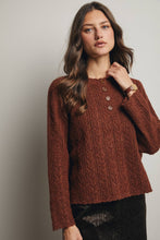 Load image into Gallery viewer, Buttoned Up &amp; Cozy Cable Knit Henley Sweater