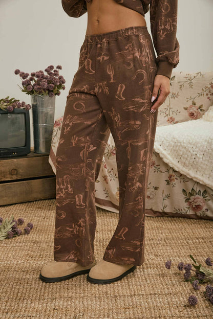Western Print Joggers