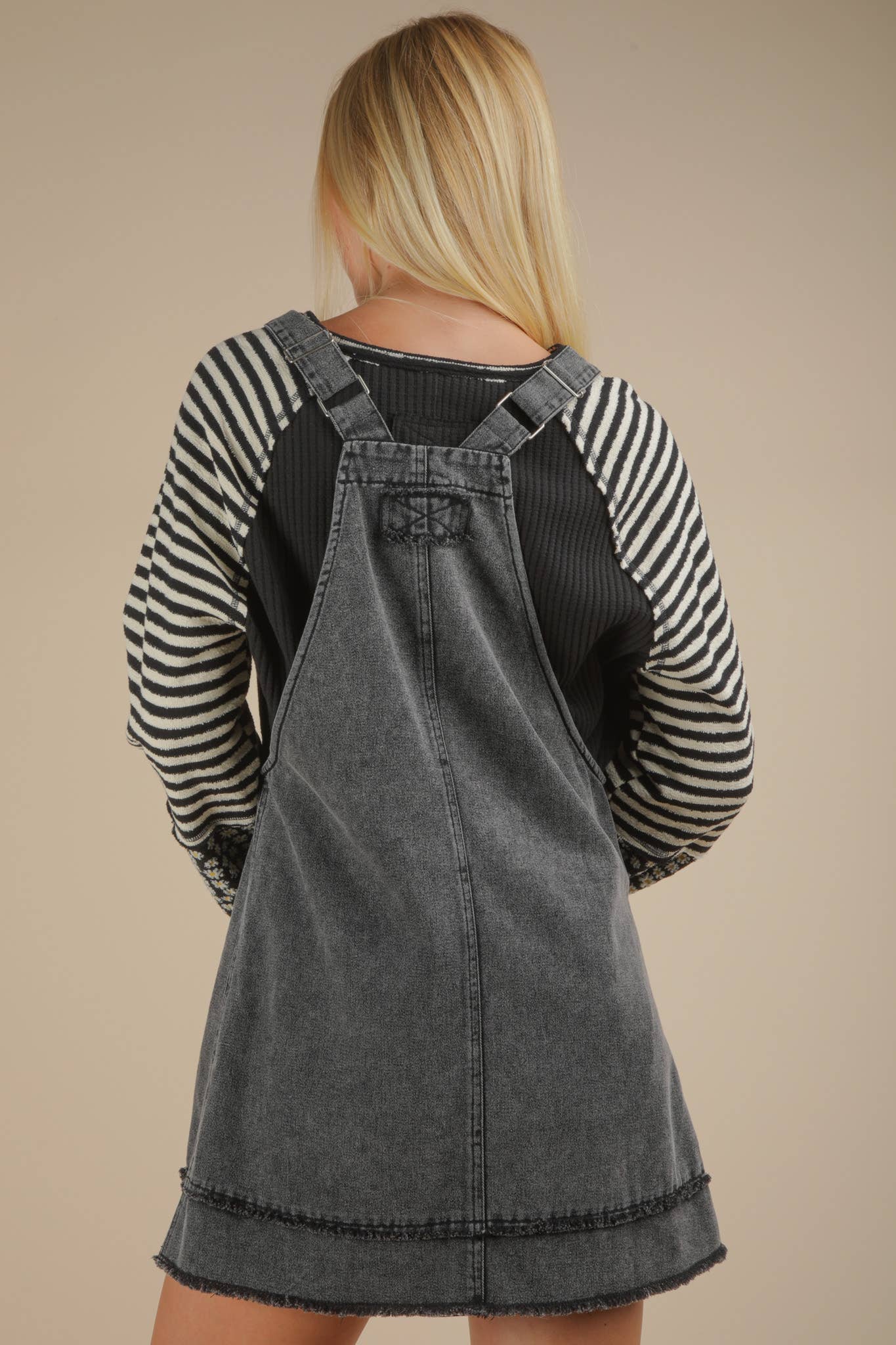 All Washed Up Denim Overall Mini Dress