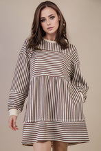 Load image into Gallery viewer, Cider Season Oversized Striped Casual Knit Mini Dress