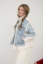 Load image into Gallery viewer, Cold Front Sherpa Denim Jacket