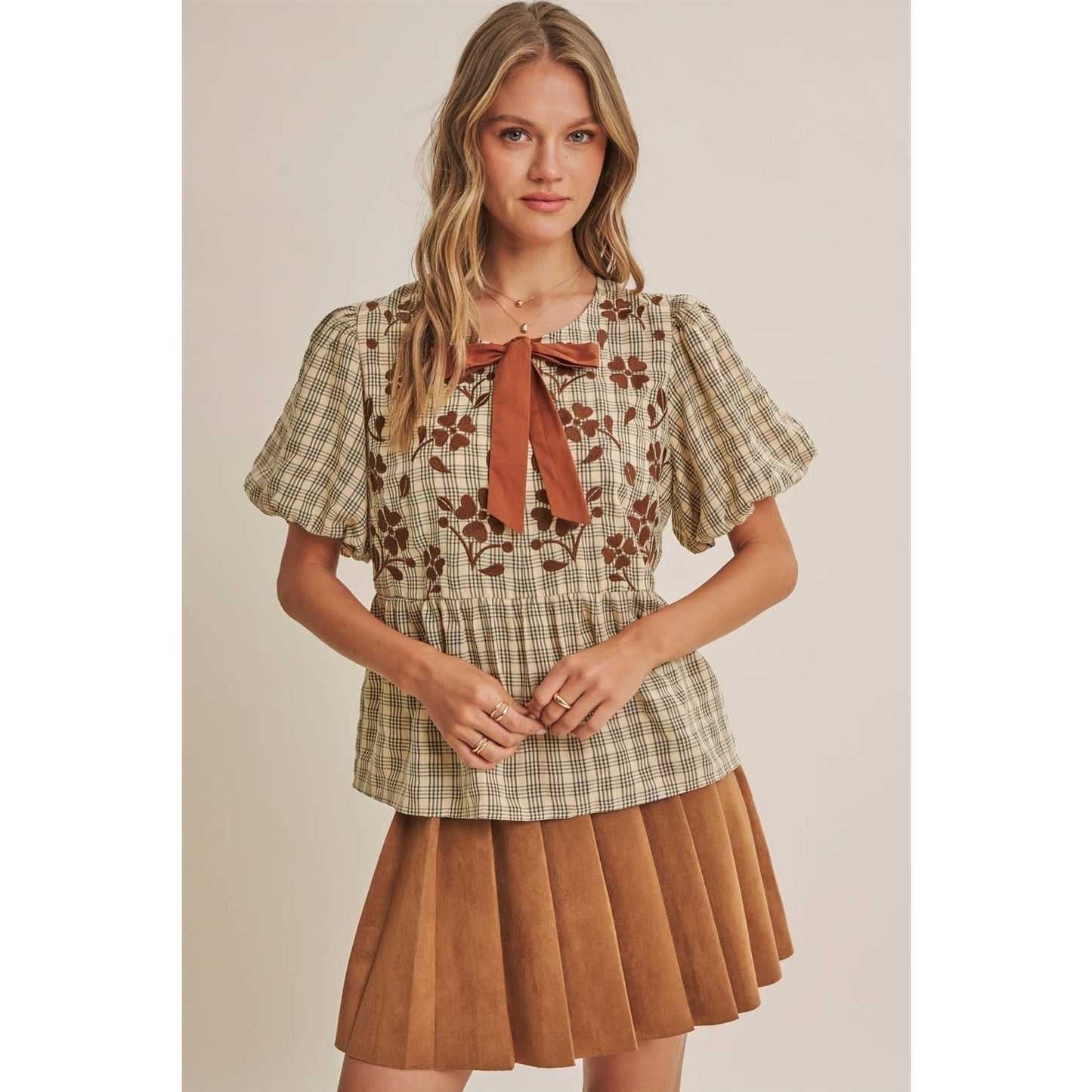 Rodeo Romance Vegan Suede Pleated Mini Skirt