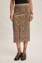 Load image into Gallery viewer, Wild Side Leopard Print Satin Midi Skirt
