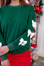 Load image into Gallery viewer, Tied With Cheer Bow Sleeves Pullover