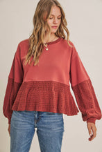 Load image into Gallery viewer, Soft Autumn Mixed Media Sweatshirt