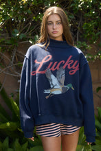 Load image into Gallery viewer, Lucky Duck Reversible Mock-Neck Sweatshirt
