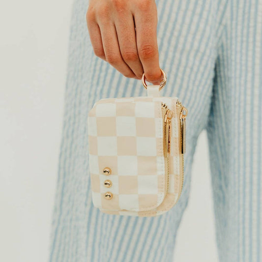 Nylon Cameron Double Zip Card Wallet
