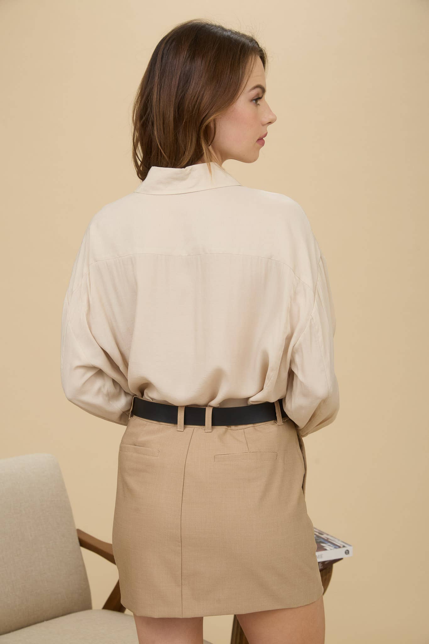 Feeling Bossy Oversized Button Down Long Sleeve Top