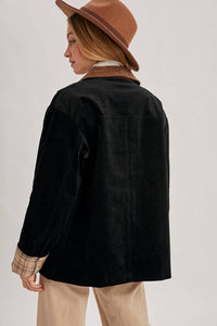 Inner Plaid Corduroy Barn Jacket