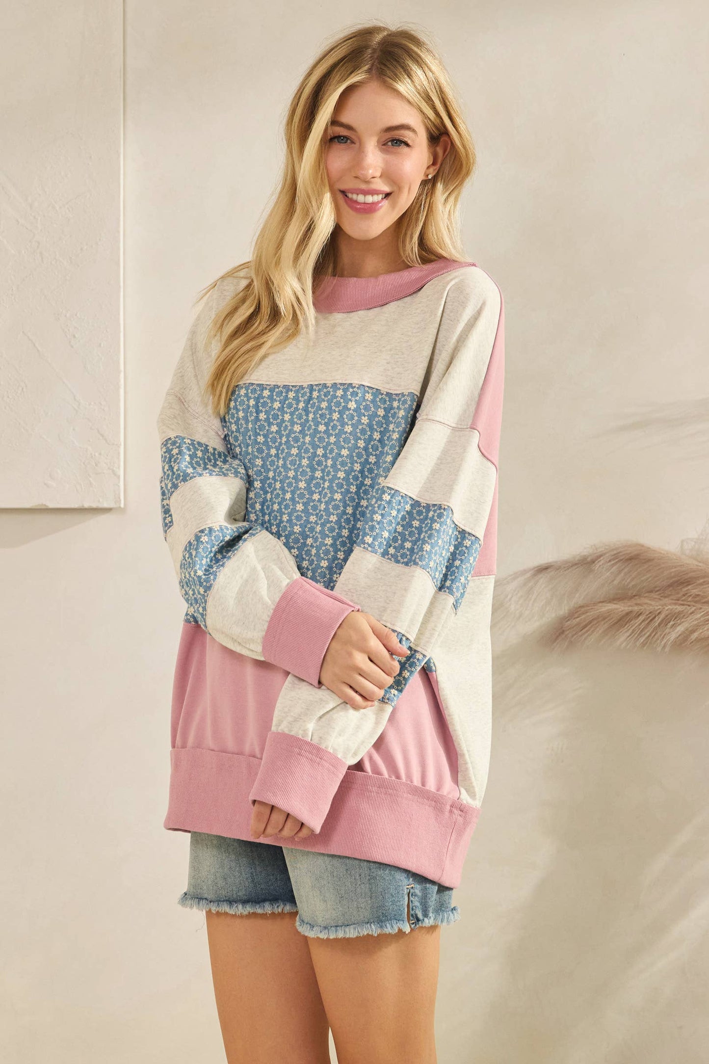 Retro Patchwork Sweatshirt