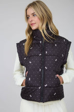 Load image into Gallery viewer, POLKA DOT &amp; BOW PATTERN PUFFER VEST