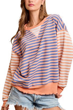 Load image into Gallery viewer, Pop of Color Striped Pullover Top