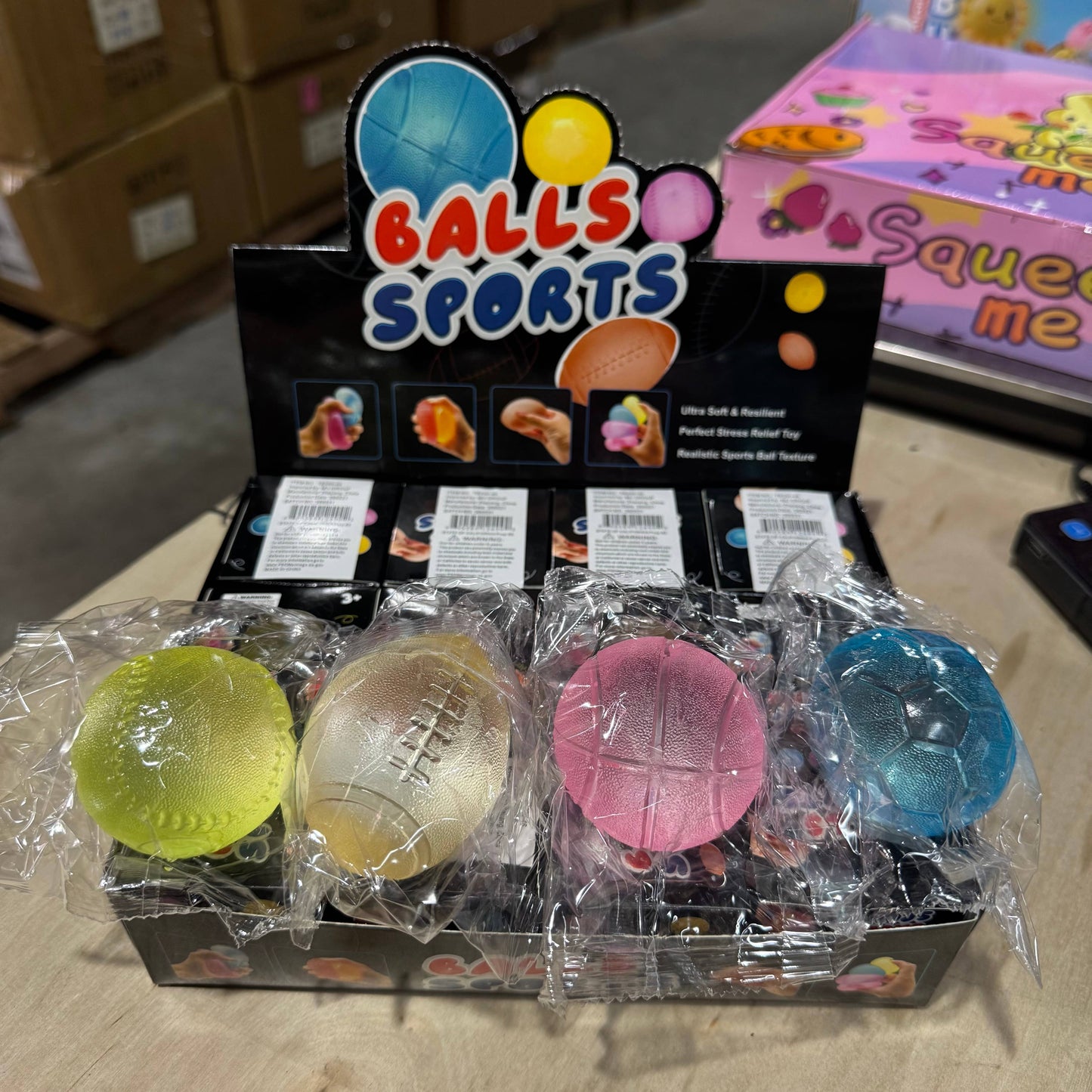 Sugar Squeeze Solid Assorted Sports Ball