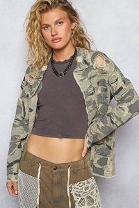 Hidden Agenda Camo Print Jacket