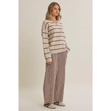 Load image into Gallery viewer, Easy Day Relaxed Gingham Cotton Barrel Leg Pants