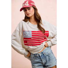 Load image into Gallery viewer, Liberty Lane American Flag Patch Top