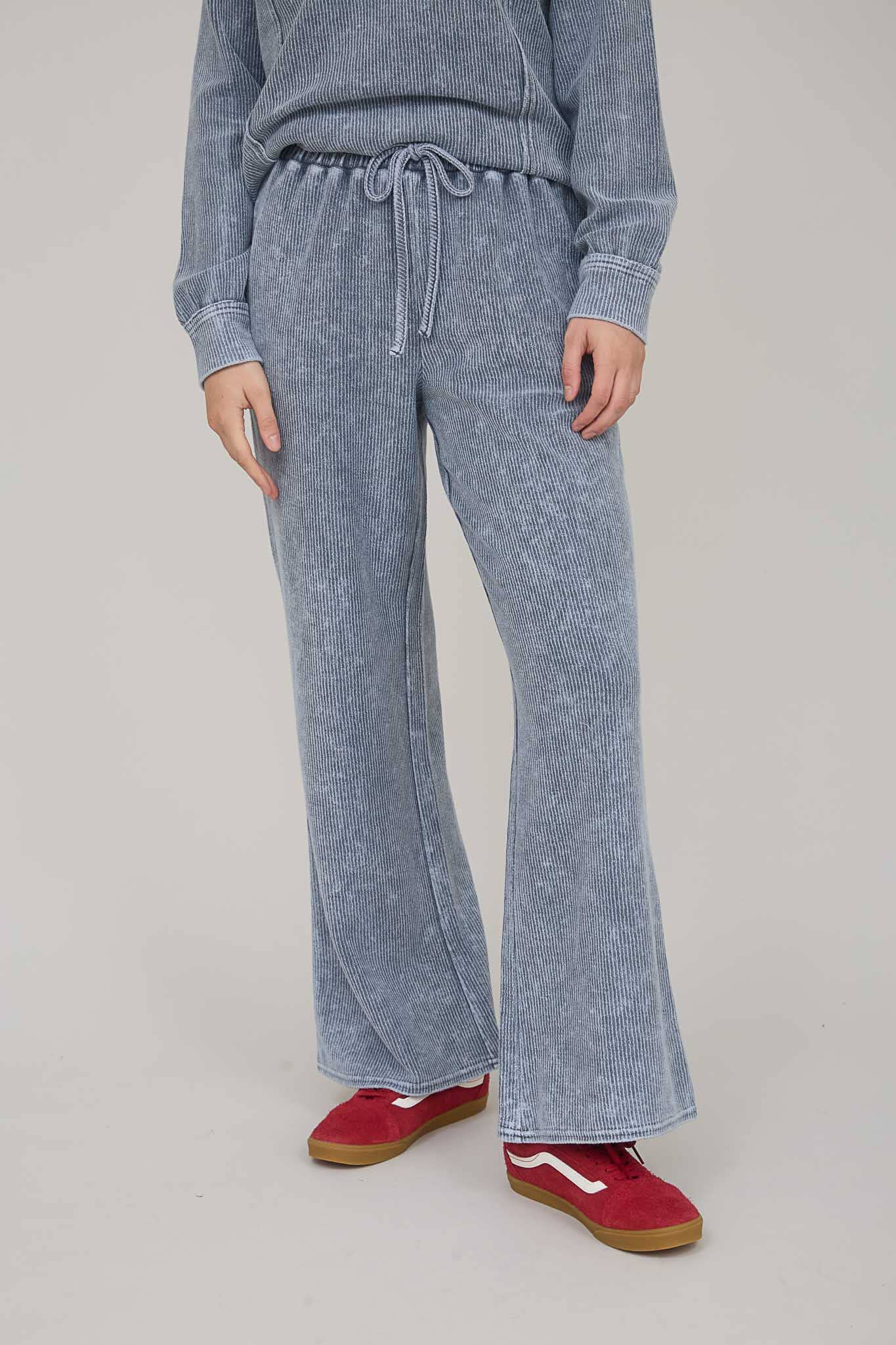 In My Comfy Era Mineral Washed High Waist Drawstring Lounge Pants