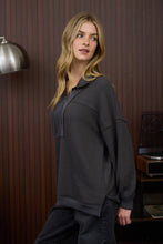 Load image into Gallery viewer, Peak Performance Half Zip Waffle Knit Top