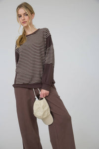Chasing Lines Striped Knit Top