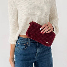 Load image into Gallery viewer, Suede Emma Woven Clutch Wristlet