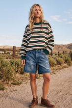 Load image into Gallery viewer, Fall In Line Oversized Striped Sweatshirt