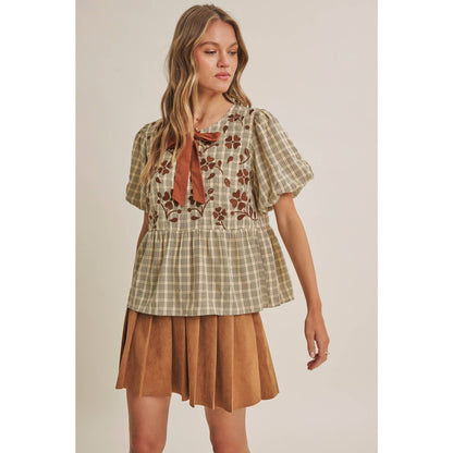 Rodeo Romance Vegan Suede Pleated Mini Skirt