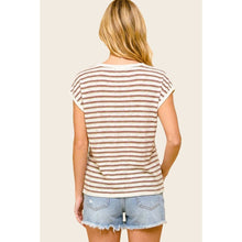 Load image into Gallery viewer, Relaxed Routine Striped Top