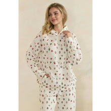 Load image into Gallery viewer, Cozy Holiday Print Lounge Hoodie