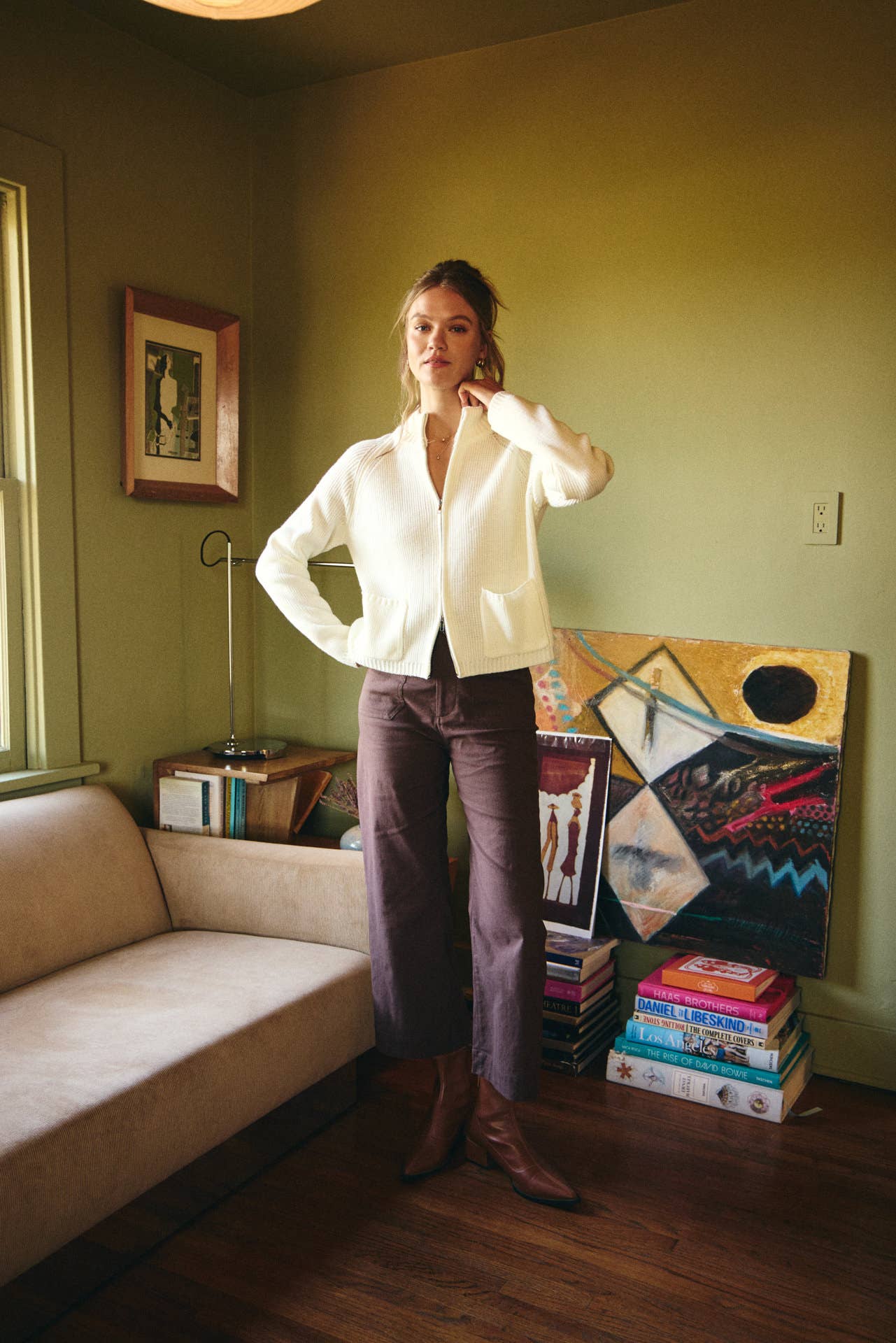 Simple Comfort 2-Way Zip Everyday Sweater Jacket With Pockets