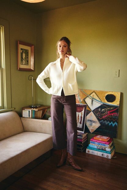 Simple Comfort 2-Way Zip Everyday Sweater Jacket With Pockets