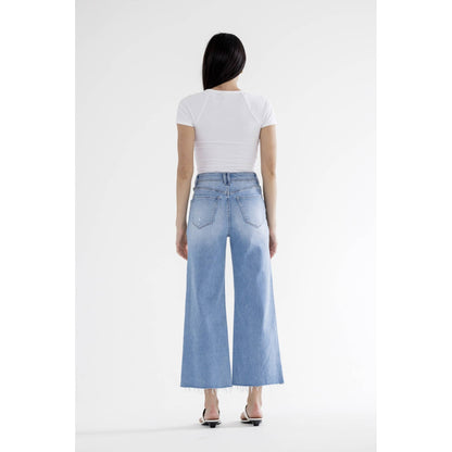 Take The High Road Cropped Wide Leg Jeans