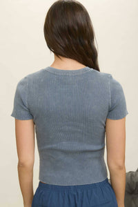 Everyday Essentials Ribbed Cropped Tee