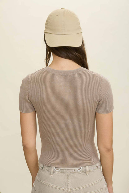 Everyday Essentials Ribbed Cropped Tee