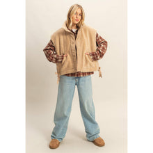 Load image into Gallery viewer, Cool Weather Vibes Sherpa Vest with Tie-Up Side Details